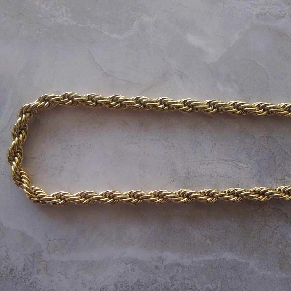 NEW Gold Plated Rope Chain - Picture 2 of 4